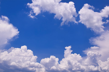 blue sky with cloud closeup