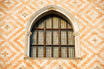 Old window and ornament wall in Venice