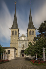Fototapeta na wymiar Court Church of St. Leodegar