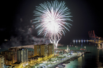 Fireworks Malaga Spain