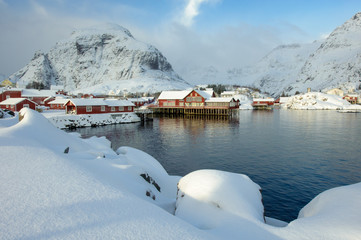 Former fishing village A on Lofoten islands
