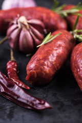 spanish traditional chorizo sausage