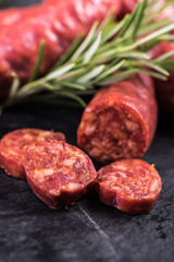 spanish chorizo food background