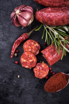 Spanish Chorizo Food Background