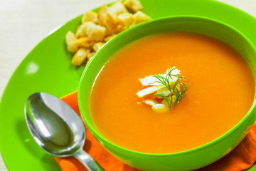 Delicious carrot cream soup