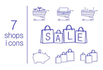 7 shops icons
