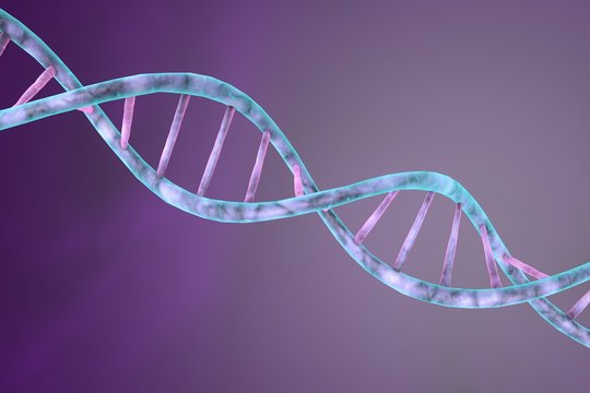 DNA, double helix of DNA, DNA chains on colorful background, scientific background
