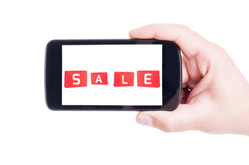 Sale for online shopping concept on smartphone app