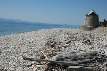 Fototapeta premium landscape from the shore to the sea