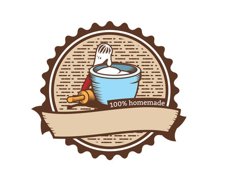 homemade cookies logo emblem vintage