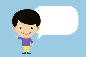 Vector cute cartoon boy