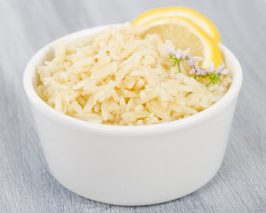Pilau Rice - Asian style boiled rice with lemon and spices.
