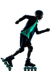 man Roller Skater inline  Rollerblading silhouette