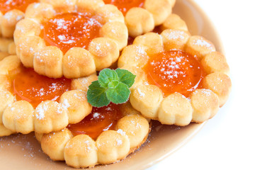 Cookies with fruit jelly