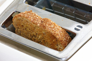 Whole grain bread toast.