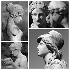 female classic sculptures collection made of images from Florenc