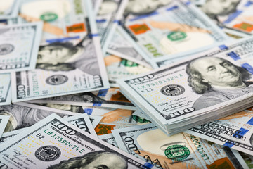 new one Hundred Dollar Bills (shallow DOF)