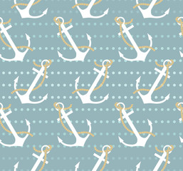 Vector seamless pattern with anchors