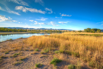 Sunset over the Missouri Headwaters State Park.