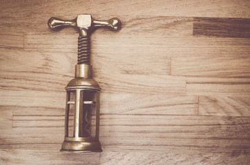 old solid brass corkscrew