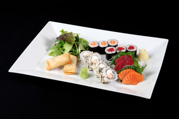 menu of sushi and sashimi