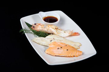 mixed fish grilled