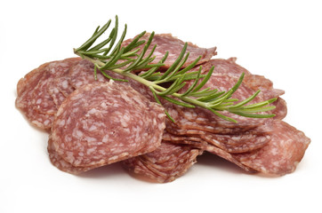 Aufgeschnittene Bergsalami