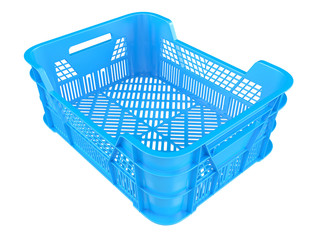 Plastic crates. 3D isolated