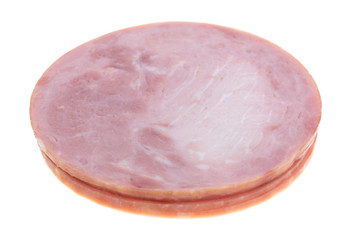 Small stack of honey ham deli meat