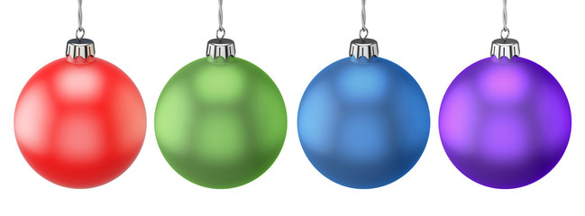 Set of Christmas balls of different color
