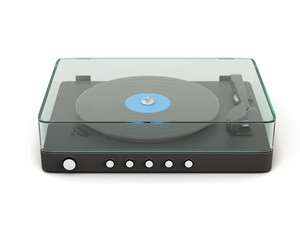 Fototapeta premium Turntable on a white