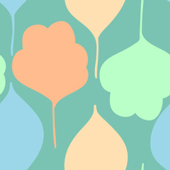 A seamless pattern with leaf various  on the dark background