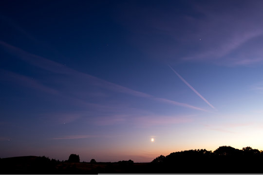 Night sky and moon