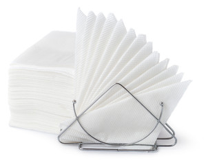 Napkin holder with napkins