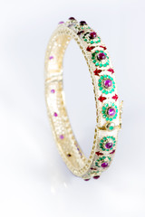 Local jewelry containing silver and stone.