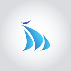 Sailing ship icon, vector