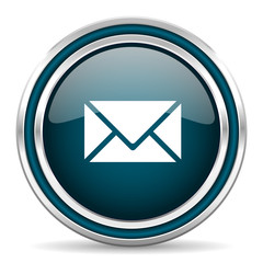 email blue glossy web icon