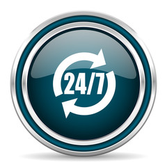 service blue glossy web icon