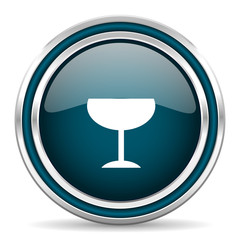 alcohol  blue glossy web icon