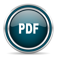 pdf blue glossy web icon
