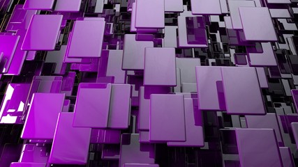 purple floating metal plates background