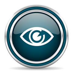 eye blue glossy web icon