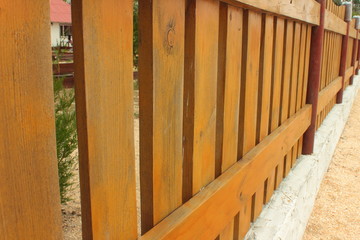 a fence made of wood