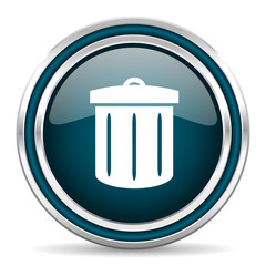 recycle blue glossy web icon