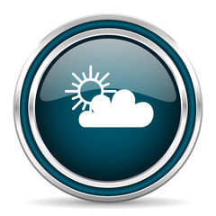 cloud blue glossy web icon