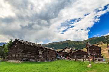 Rustic Buildings in Livigno Foothills, Italy