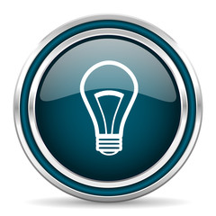 bulb blue glossy web icon
