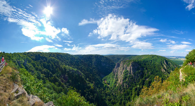 Blick auf die Ro&szlig;trappe vom Hexentanzplatz