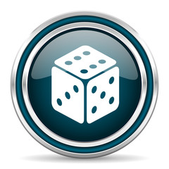 game blue glossy web icon