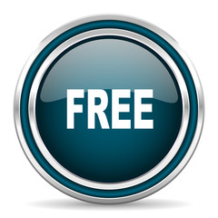 free blue glossy web icon